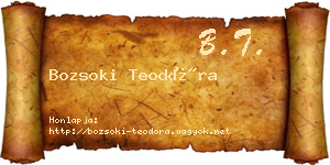Bozsoki Teodóra névjegykártya